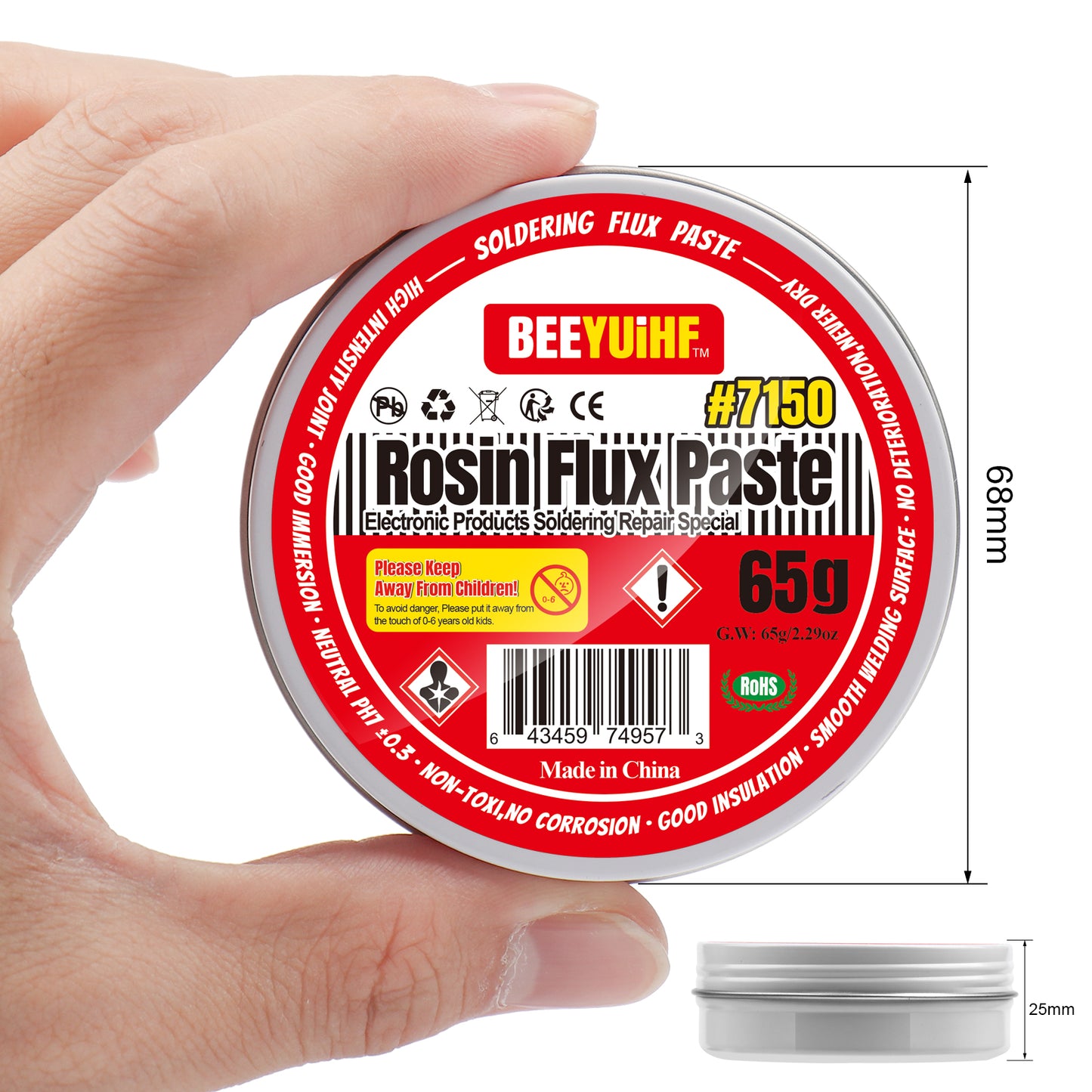 BEEYUIHF Rosin Soldering Paste Flux For SMD PCB BGA Soldering & Repair electronics Soldering (2.29oz/65g)