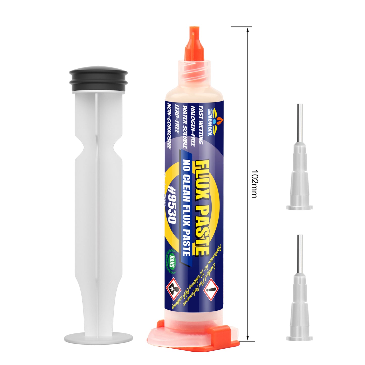 BEEYUIHF No-Clean Soldering Flux Paste, flux for Soldering, Electronics Solder Paste Flux for PCB/IC/BGA/SMD/SMT/LED Repairing (10mL Syringe) #9530 (4 Pack)