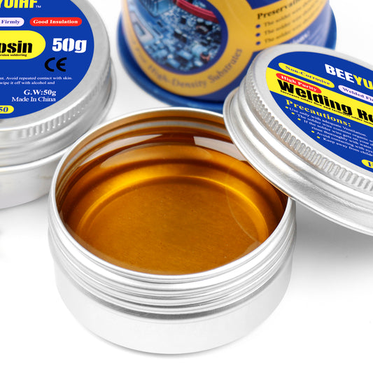BEEYUIHF Solid Rosin Paste Flux, 50g welding Rosin,Soldering Flux, Solder Flux, for Soldering Iron Tip Cleaning/Repair/Soldering (1.76oz/50g)