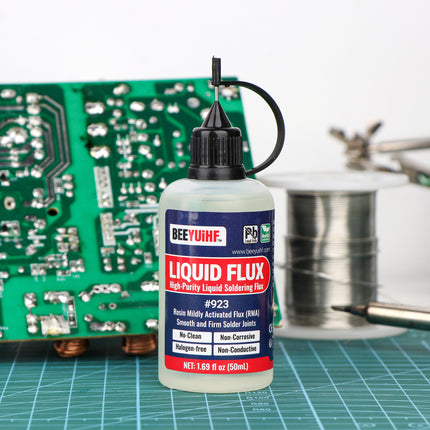 100ml/3.38oz BEEYUIHF 923 No Clean Liquid Solder Flux Dropper NEEDLE TIP BOTTLES