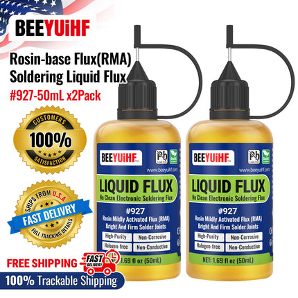 100ml/3.38oz BEEYUIHF 927 RMA No Clean Liquid Solder Flux Dropper for Soldering