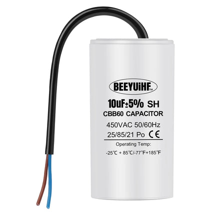 BEEYUIHF CBB60 Condensateur de Démarrage Condensateur de Démarrage de Moteur 50/60Hz 450VAC Condensateur de Moteur