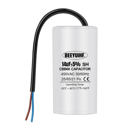 BEEYUIHF CBB60 Condensateur de Démarrage Condensateur de Démarrage de Moteur 50/60Hz 450VAC Condensateur de Moteur