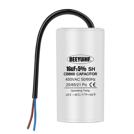 BEEYUIHF CBB60 Condensateur de Démarrage Condensateur de Démarrage de Moteur 50/60Hz 450VAC Condensateur de Moteur