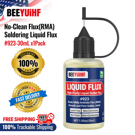 30ml/1oz BEEYUIHF 923 RMA No Clean Liquid Solder Flux Dropper for PCB Soldering