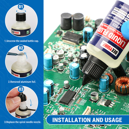 30ml/1oz BEEYUIHF 923 RMA No Clean Liquid Solder Flux Dropper for PCB Soldering