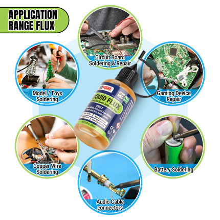 30ml BEEYUIHF 927 Rosin No Clean Liquid Solder Flux Dropper NEEDLE TIP BOTTLES