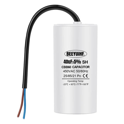 BEEYUIHF CBB60 Condensateur de Démarrage Condensateur de Démarrage de Moteur 50/60Hz 450VAC Condensateur de Moteur