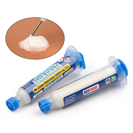 BEEYUIHF 2PCS 10mL No Clean Soldering Flux, 2PCS Desoldering Wick Braid 5ft