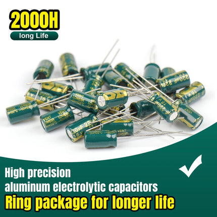BEEYUIHF 925Pcs 36Values Aluminum Electrolytic Capacitor Assortment Kit Lowesr Capacitors Assorted Kits 1uF 4.7uF 10uF 22uF 47uF 100uF 220uF 330uF 470uF 680uF 1000uF