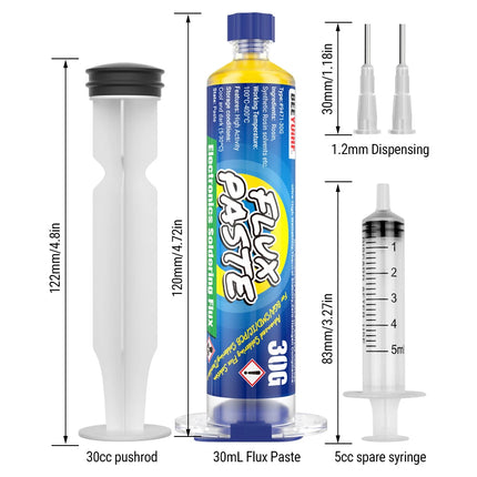 BEEYUIHF 9471 Soldering Flux For electronics Circuit Board Rework/Repair, No Clean Solder Paste Flux, Good Adhesion for Soldering Electrical Components (30g Syringe)