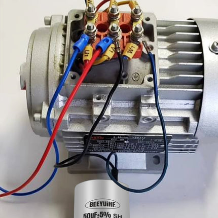 BEEYUIHF CBB60 Condensateur de Démarrage Moteur condensateur 50 / 60Hz 450VAC avec vis M8 pour moteur électrique / sèche-linge / Machine à Laver