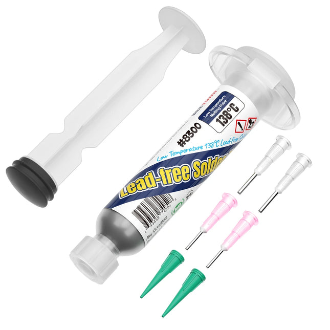 BEEYUIHF Lead Free Solder Paste, 138 Low Temp Solder Paste, Sn42 Bi58 Solder Flux, Tin Cream, Solder Flux Paste, For LED PCB (1.05oz/30g)