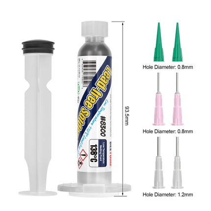 BEEYUIHF Lead Free Solder Paste, 138 Low Temp Solder Paste, Sn42 Bi58 Solder Flux, Tin Cream, Solder Flux Paste, For LED PCB (1.05oz/30g)
