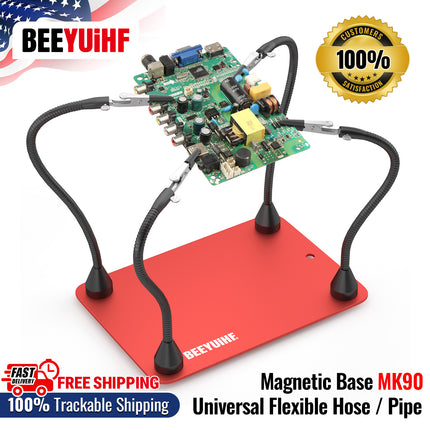 BEEYUIHF Magnetic Helping Hands Soldering Station 4 Flexible Arms Help MK90