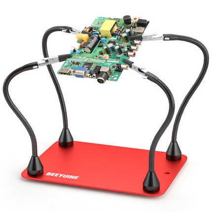 BEEYUIHF Magnetic Helping Hands Soldering Station 4 Flexible Arms Help MK90