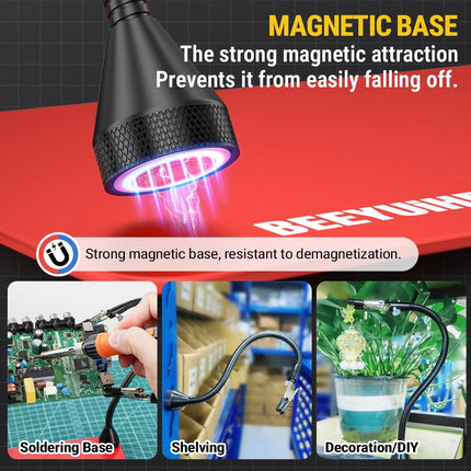 BEEYUIHF Magnetic Helping Hands Soldering Station 4 Flexible Arms Help MK90