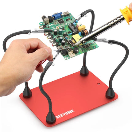 BEEYUIHF Magnetic Helping Hands Soldering Station 4 Flexible Arms Help MK90