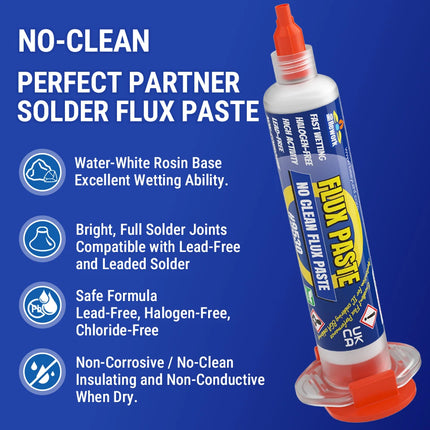 BEEYUIHF No-Clean Soldering Flux Paste, flux for Soldering, Electronics Solder Paste Flux for PCB/IC/BGA/SMD/SMT/LED Repairing (10mL Syringe)  #9530 (4 Pack)