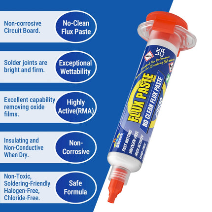 BEEYUIHF No-Clean Soldering Flux Paste, flux for Soldering, Electronics Solder Paste Flux for PCB/IC/BGA/SMD/SMT/LED Repairing (10mL Syringe)  #9530 (4 Pack)