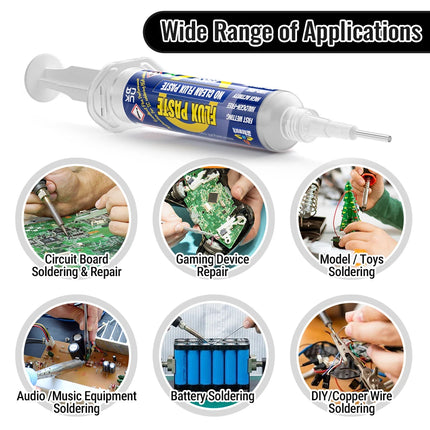 BEEYUIHF No-Clean Soldering Flux Paste, flux for Soldering, Electronics Solder Paste Flux for PCB/IC/BGA/SMD/SMT/LED Repairing (10mL Syringe)  #9530 (4 Pack)
