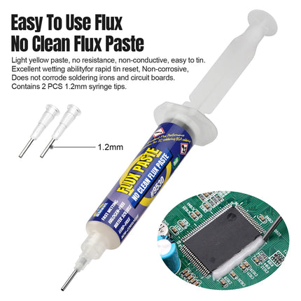 BEEYUIHF No-Clean Soldering Flux Paste, flux for Soldering, Electronics Solder Paste Flux for PCB/IC/BGA/SMD/SMT/LED Repairing (10mL Syringe)  #9530 (4 Pack)