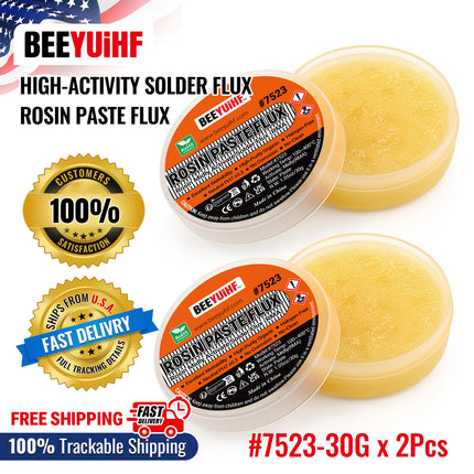 BEEYUIHF RMA-7523 ROSIN Solder Paste Flux BGA Rework Reflow SMT SMD PCB 40G x 2