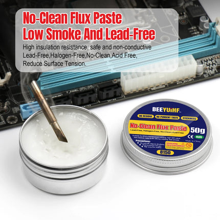 BEEYUIHF Rosin Paste Flux For Soldering Iron Tip, Lead-Free, No-Clean Solder Flux, Rosin Soldering Flux Paste, Soldering Product 1.76oz/50g