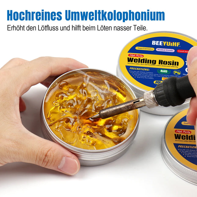 BEEYUIHF Solid Rosin Paste Flux, 100g welding Rosin,Soldering Flux, Solder Flux, for Soldering Iron Tip Cleaning/Repair/Soldering (3.52oz/100g)