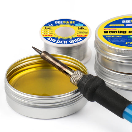 BEEYUIHF Solid Rosin Paste Flux, 100g welding Rosin,Soldering Flux, Solder Flux, for Soldering Iron Tip Cleaning/Repair/Soldering (3.52oz/100g)