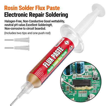 BEEYUIHF Rosin Solder Flux Paste, Flux for Soldering for SMD PCB IC LED CPU BGA Electronics Soldering and Soldering (10mL Syringe)  #7500