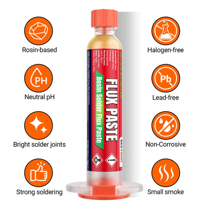 BEEYUIHF Rosin Solder Flux Paste, Flux for Soldering for SMD PCB IC LED CPU BGA Electronics Soldering and Soldering (10mL Syringe)  #7500