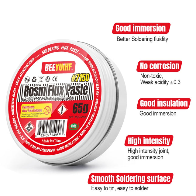 BEEYUIHF RMA Soldering Flux For SMD PCB Soldering & Repair (2.29oz/65g) #7150