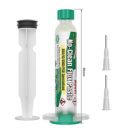 BEEYUIHF Solder Flux Paste, No-Clean Flux Paste, Soldering Flux for Electronics, 10mL Syringe Electrical Flux for BGA/PCB/CPU/IC #8491