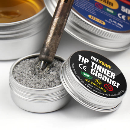 BEEYUIHF Soldering Iron Tip Cleaner, Lead Free Oxidation Cleaning Paste, Refresher Tip Tinner Flux, Soldering Tip Cleaning (0.56oz/16g)