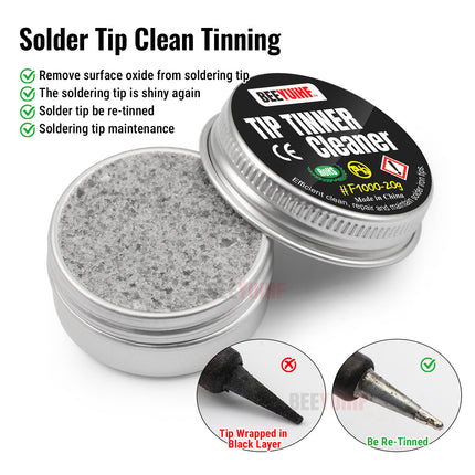 BEEYUIHF Soldering Kit 2 Desoldering Wick 1 Flux 5 Cleaning Sponge for Tips