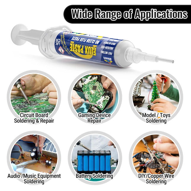 BEEYUIHF No-Clean Soldering Flux Paste, flux for Soldering, Electronics Solder Paste Flux for PCB/IC/BGA/SMD/SMT/LED Repairing (10mL Syringe)  #9530 (1 Pack)