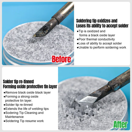BEEYUIHF Soldering Tip Tinner Cleaner, Lead Free Oxidation Cleaning Paste, Refresher Tip Tinner Flux, Soldering Tip Cleaning #F490 (0.92oz/26g)