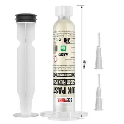 BEEYUIHF Soler Flux 10cc Soldering Paste, Rosin Soldering Flux Paste, For Soldering LED BGA SMD PGA PCB Repair, Lead-Free, No-Clean Solder Flux, Syringe welding Flux (0.63oz/18g)