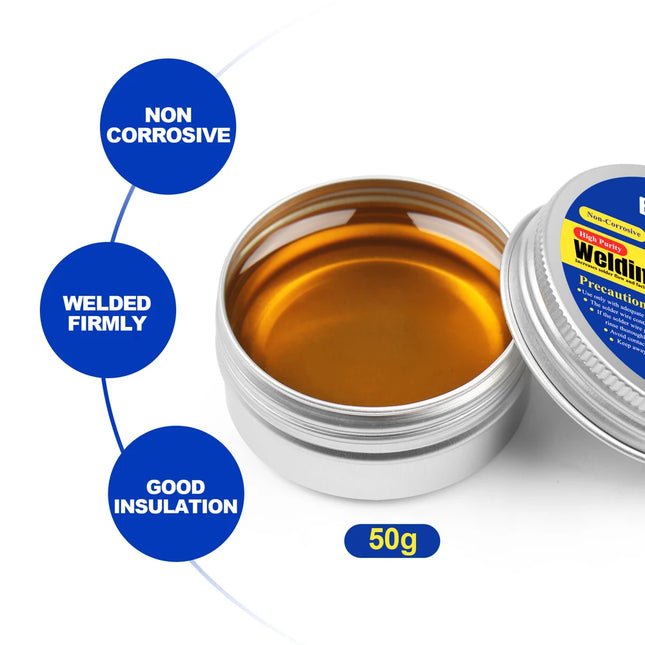 BEEYUIHF Solid Rosin Paste Flux, 50g welding Rosin,Soldering Flux, Solder Flux, for Soldering Iron Tip Cleaning/Repair/Soldering (1.76oz/50g)