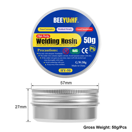 BEEYUIHF Solid Rosin Paste Flux, 50g welding Rosin,Soldering Flux, Solder Flux, for Soldering Iron Tip Cleaning/Repair/Soldering (1.76oz/50g)