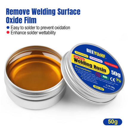 BEEYUIHF Solid Rosin Paste Flux, 50g welding Rosin,Soldering Flux, Solder Flux, for Soldering Iron Tip Cleaning/Repair/Soldering (1.76oz/50g)