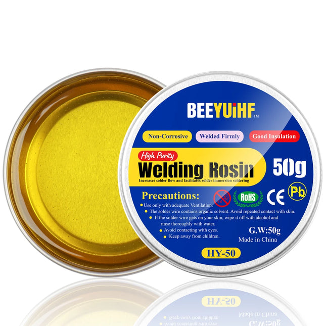 BEEYUIHF Solid Rosin Paste Flux, 50g welding Rosin,Soldering Flux, Solder Flux, for Soldering Iron Tip Cleaning/Repair/Soldering (1.76oz/50g)