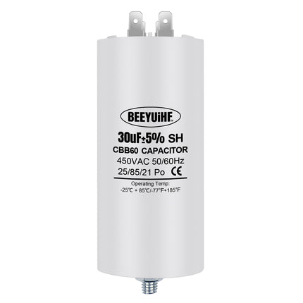BEEYUIHF CBB60 Condensateur de Démarrage Moteur condensateur 50 / 60Hz 450VAC avec vis M8 pour moteur électrique / sèche-linge / Machine à Laver
