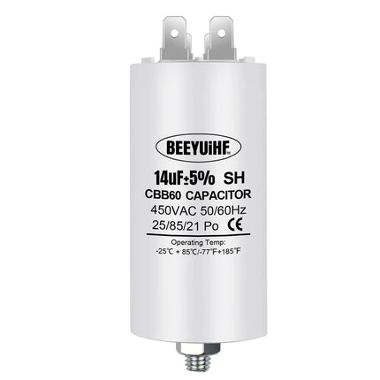 BEEYUIHF CBB60 Condensateur de Démarrage Moteur condensateur 50 / 60Hz 450VAC avec vis M8 pour moteur électrique / sèche-linge / Machine à Laver