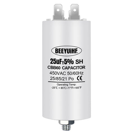 BEEYUIHF CBB60 Condensateur de Démarrage Moteur condensateur 50 / 60Hz 450VAC avec vis M8 pour moteur électrique / sèche-linge / Machine à Laver