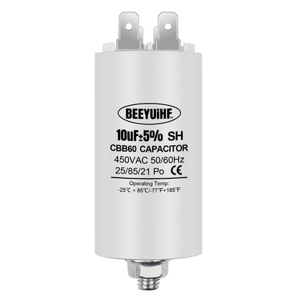 BEEYUIHF CBB60 Condensateur de Démarrage Moteur condensateur 50 / 60Hz 450VAC avec vis M8 pour moteur électrique / sèche-linge / Machine à Laver