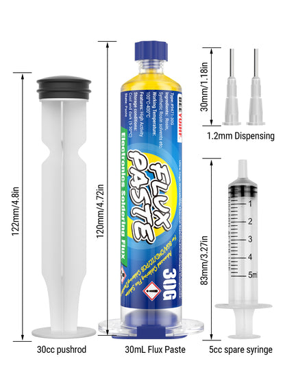 BEEYUIHF 9471 Soldering Flux For electronics Circuit Board Rework/Repair, No Clean Solder Paste Flux, Good Adhesion for Soldering Electrical Components (30g Syringe)