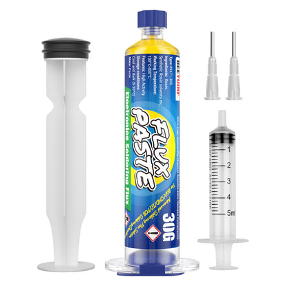BEEYUIHF 9471 Soldering Flux For electronics Circuit Board Rework/Repair, No Clean Solder Paste Flux, Good Adhesion for Soldering Electrical Components (30g Syringe)