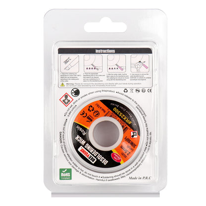 BEEYUIHF Desoldering Wick Braid 30M - 98ft Length 2.5mm Width Solder wick Braid with Flux, Cable Remover Tool Solder Sucker W 0.10'' L 98'